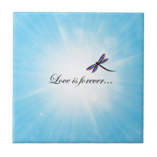 Carreau La libellule "AMOUR est Forever "