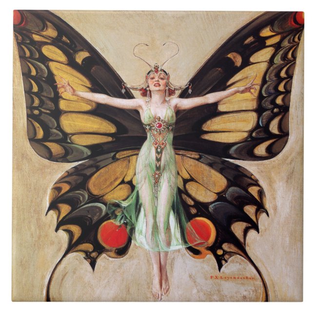 Carreau La métamorphose de la fille Flapper au papillon 19 (Devant)