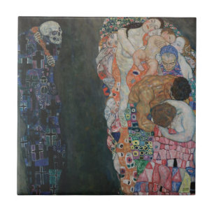 Carreau La Mort et la Vie de Gustav Klimt Art Nouveau vint