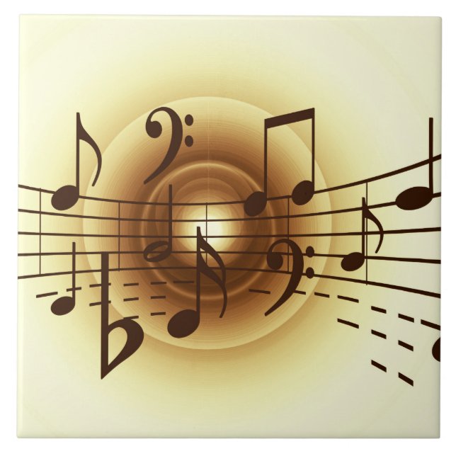 Carreau La musique note l'illustration (Devant)