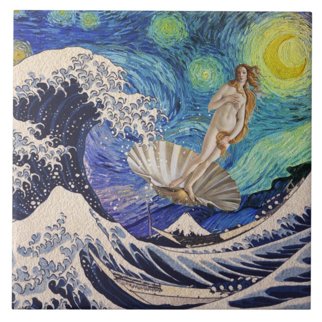 Carreau La naissance de Vénus à la grande vague (Devant)