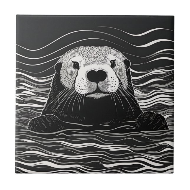 Carreau La natation de la Louve de mer (Devant)