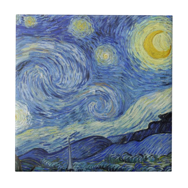 Carreau La nuit étoilée de Van Gogh (Devant)