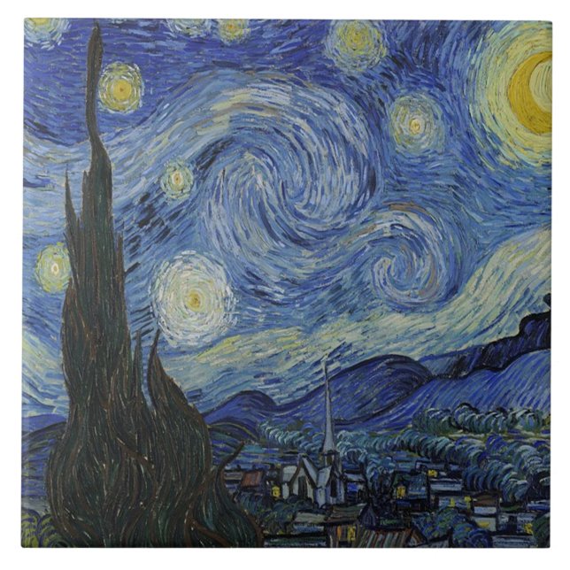 Carreau La nuit étoilée de Van Gogh (Devant)