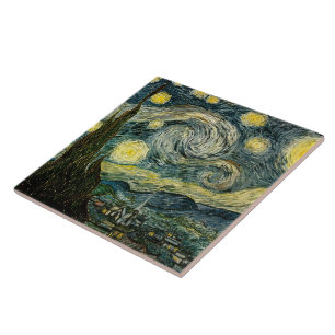 Carreau La nuit étoilée de Vincent van Gogh (1889)