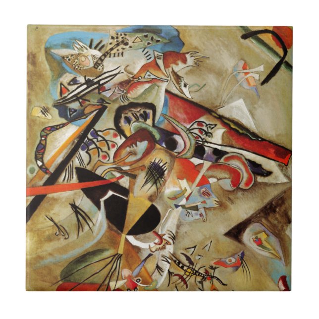 Carreau La peinture Abstraite de composition de Kandinsky (Devant)
