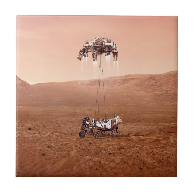 Carreau La Persévérance Arrive En Toute Sécurité Sur Mars. (Devant)