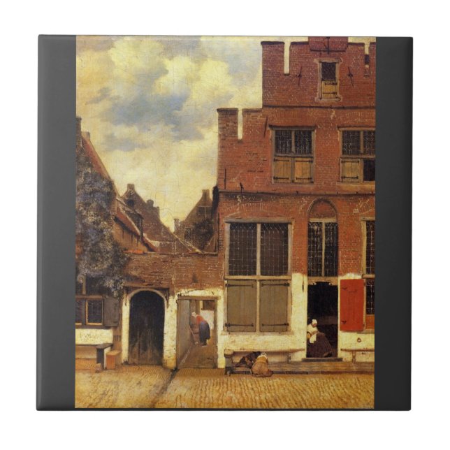 Carreau La petite rue par Johannes Vermeer (Devant)