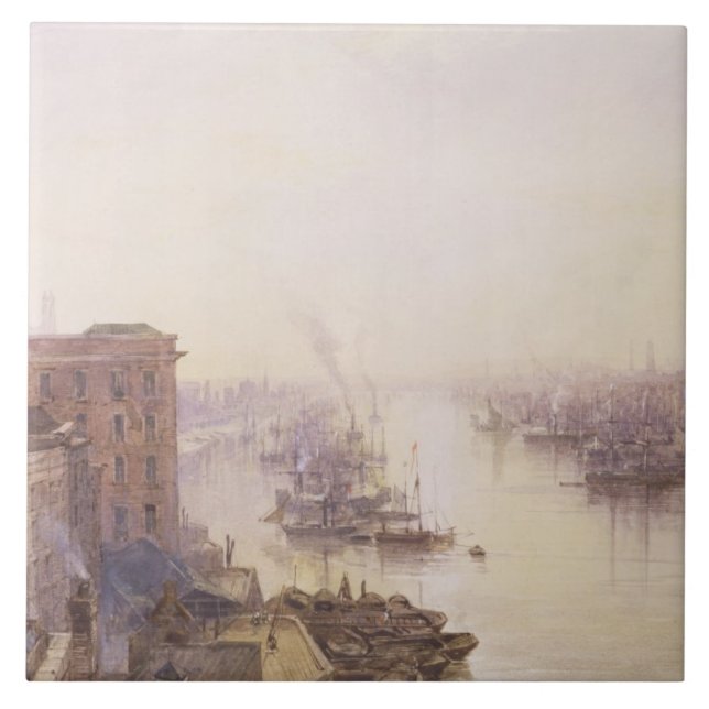 Carreau La piscine de l'hôtel d'Adelaïde, pont de Londres (Devant)