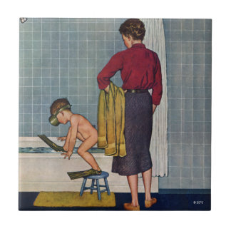 Carreau La plongée dans le bain à remous