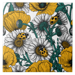 Carreau La prairie en jaune