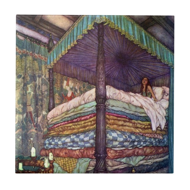 Carreau La Princesse et le Carrelage en céramique de Pois (Devant)