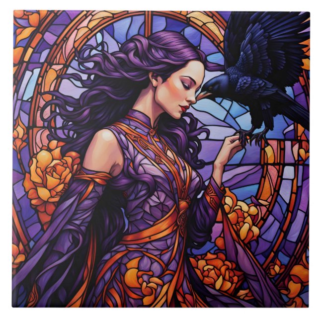 Carreau La princesse et le corbeau (Devant)