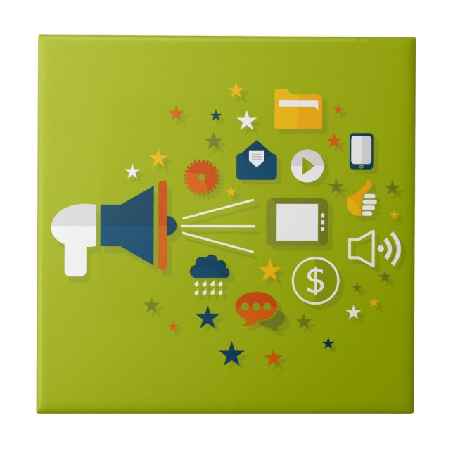 Carreau La publicité d'un mégaphone (Devant)