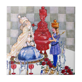 Carreau La Reine Alice, la reine rouge et la reine blanche