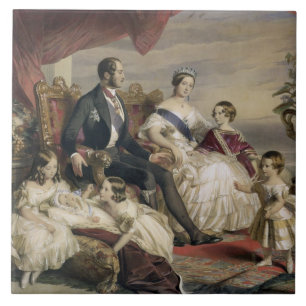 Carreau La Reine Victoria (1819-1901) et prince Albert