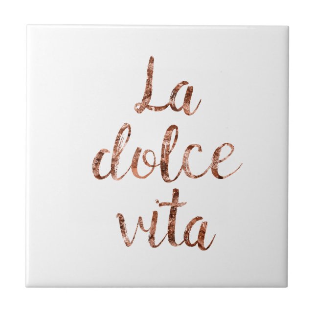 Carreau La rose Dolce Vita d'or (Devant)
