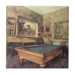 Carreau La salle de billard chez Menil Hubert par Edgar De