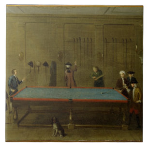Carreau La salle de billard (huile sur la toile)