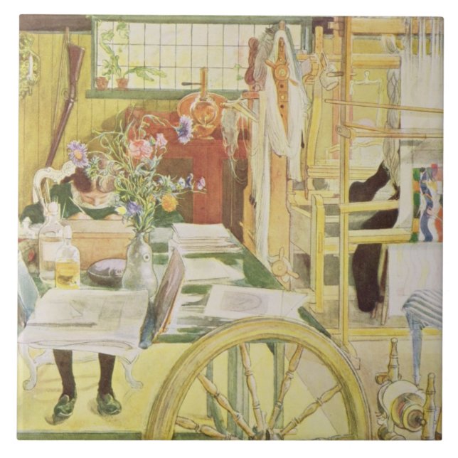 Carreau La salle de travail, pub. dans "Lasst Licht Hinin" (Devant)