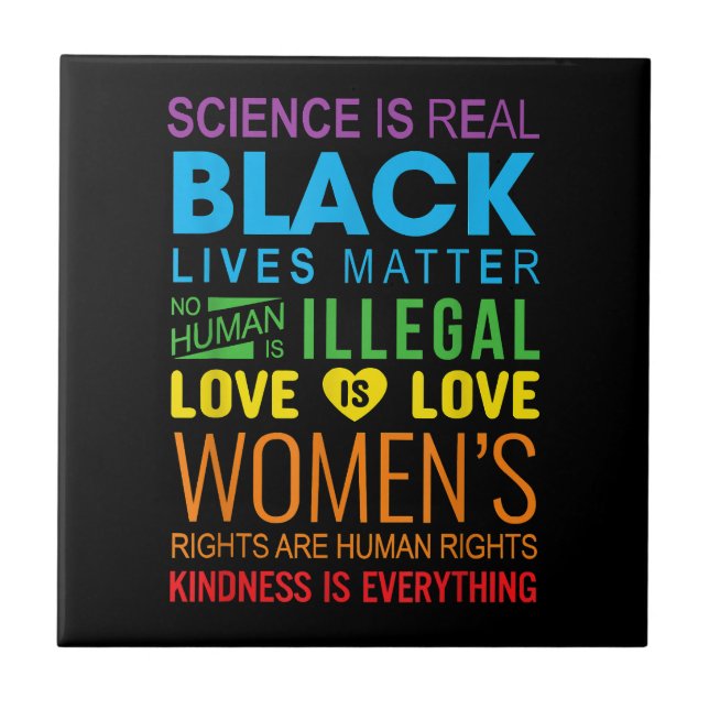 Carreau La science est une vraie vie noire matière LGBT fi (Devant)