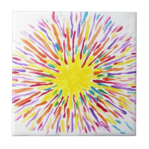 Carreau La sucrerie arrose des tuiles d'artiste d'autisme