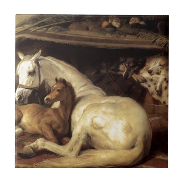Carreau La tente arabe par Edwin Henry Landseer (Devant)