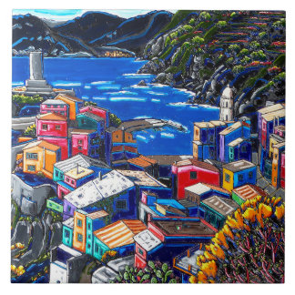 Carreau La tuile d'art décoratif "de village italien"
