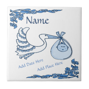 Carreau La tuile de naissance, regard bleu de Néerlandais,