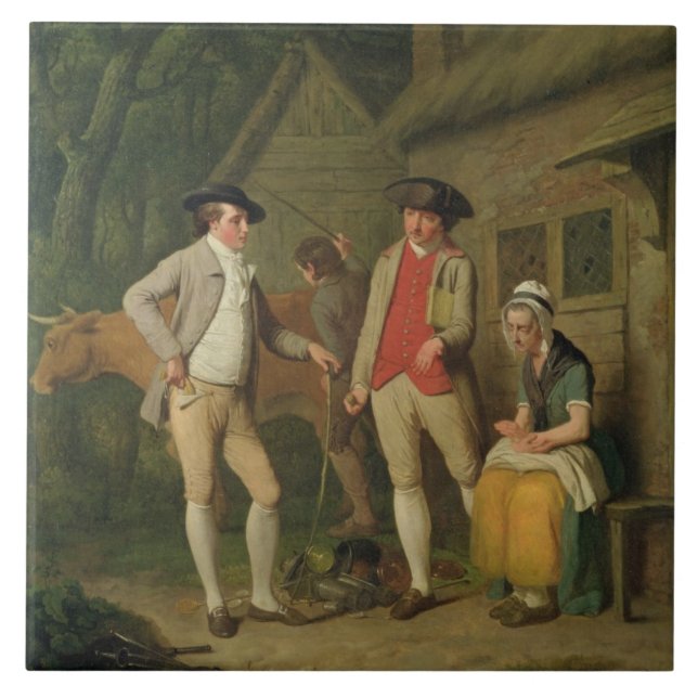 Carreau La vache et les marchandises du Costard de veuve, (Devant)