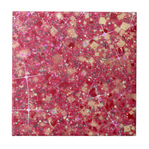 Carreau La Vida Magenta Couleur rose Faux Parties scintill