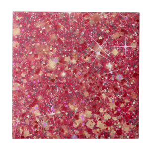Carreau La Vida Magenta Couleur rose Faux Parties scintill