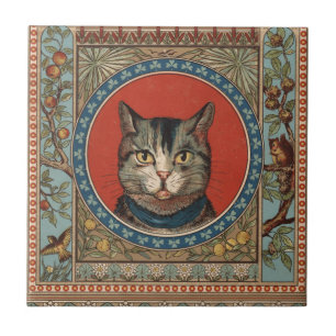 Carreau La vie de chat vintage pour chat classique victori