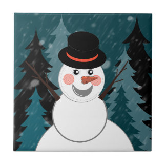 Carreau La vie d'un bonhomme de neige