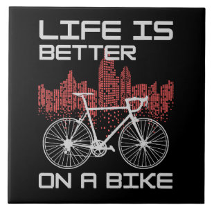 Carreau La vie est meilleure à vélo