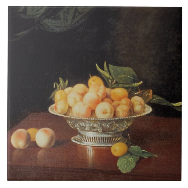 Carreau La vie T32176 toujours des pêches, c.1700 (Devant)