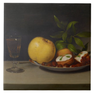 Carreau La vie toujours avec le fruit, les gâteaux et le