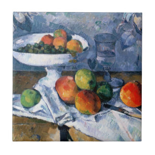 Carreau La vie toujours avec le plat de fruit