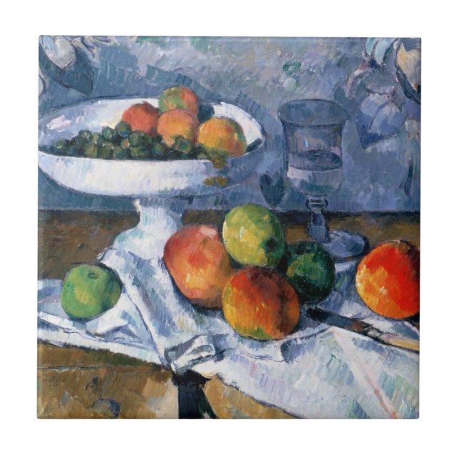 Carreau La vie toujours avec le plat de fruit (Devant)