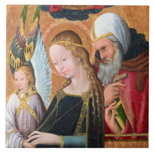 Carreau La Vierge à l'Enfant avec Saint Joseph
