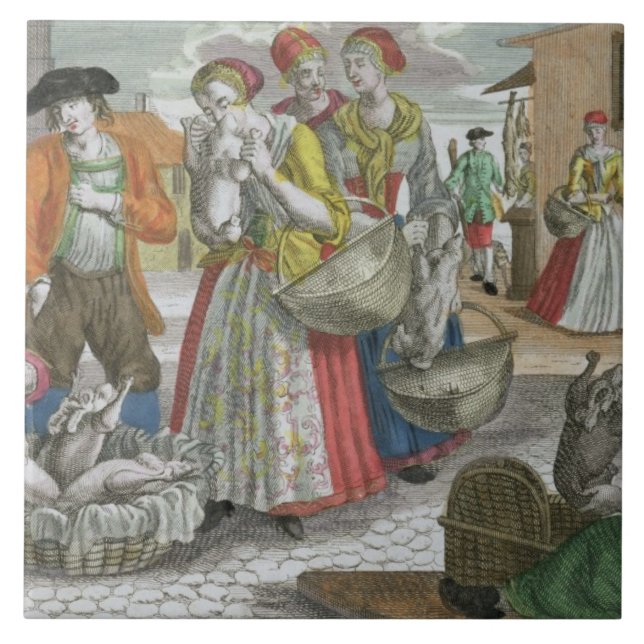 Carreau La volaille lancent sur le marché (la gravure (Devant)