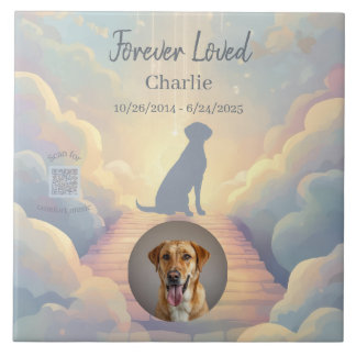 Carreau Labrador Retriever Memorial Ceramic Tile Rainbow