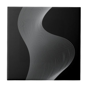 Carreau L'abstraction des vagues élégante, moderne et futu