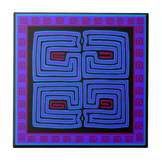 Carreau Labyrinthe du chaman tribal