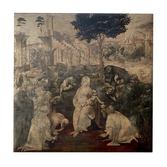 Carreau L'adoration des Magi de Léonard de Vinci (Devant)