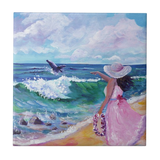 Carreau Lady on Beach avec Carrelage en céramique à balein (Devant)
