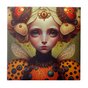 Carreau Ladybug Queen 2 mignonne Imaginaire Art