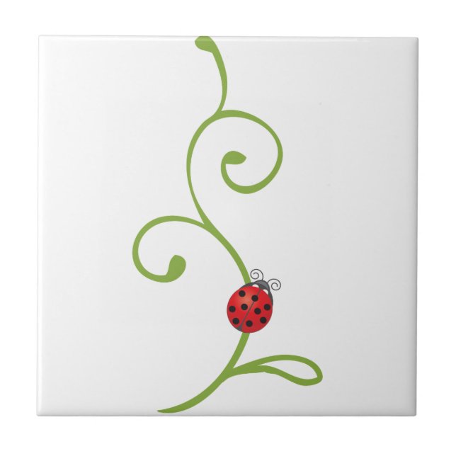 Carreau Ladybug sur la vigne (Devant)