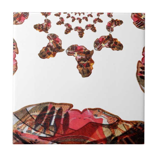 Carreau L'Afrique en mouvement : Carte Kaleidoscope (Devant)