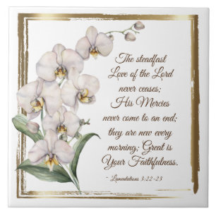 Carreau Lamentations 3:22-23 Steadfast Amour du Seigneur